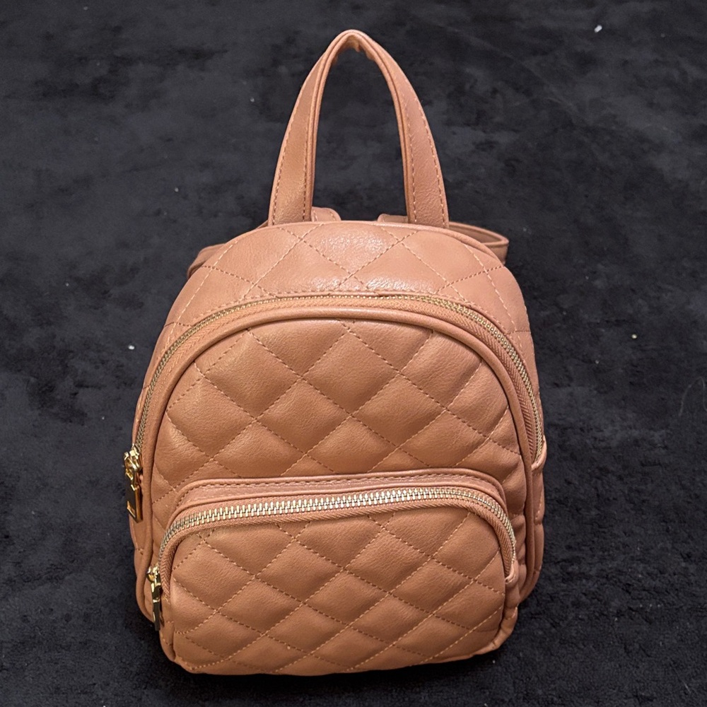 Quilted Tan Backpack